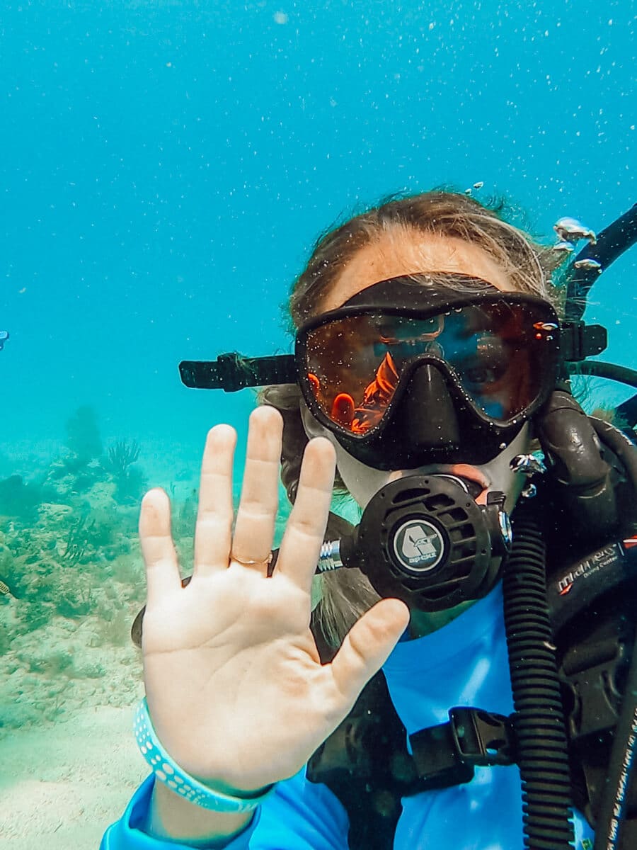 girl scuba diving in the Florida Keys