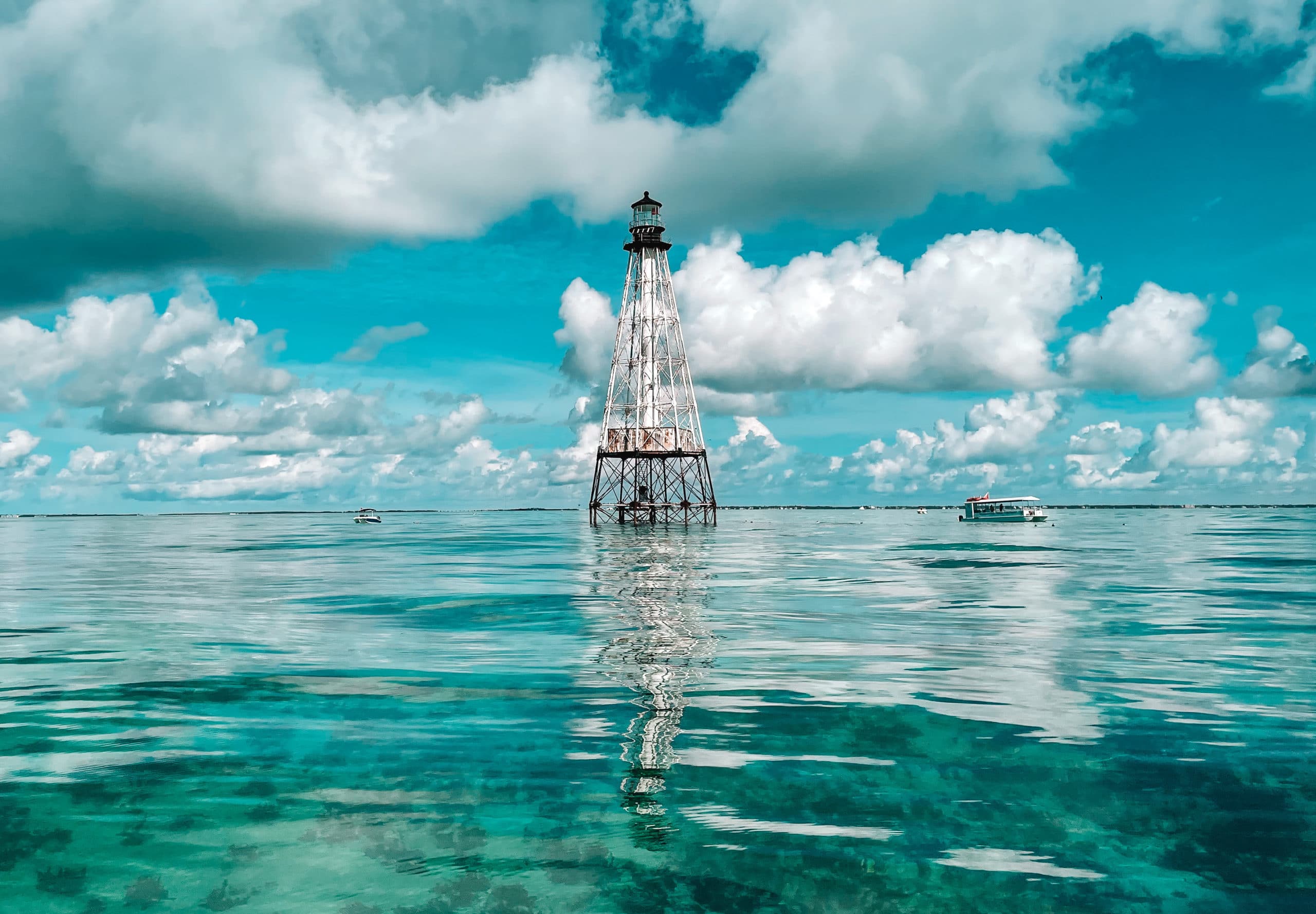 Florida Keys Alligator lighthouse blue skies