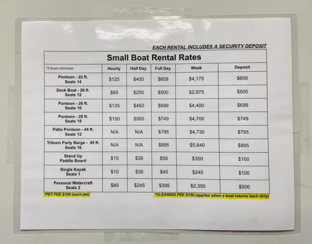 kayak pricing antelope point marina