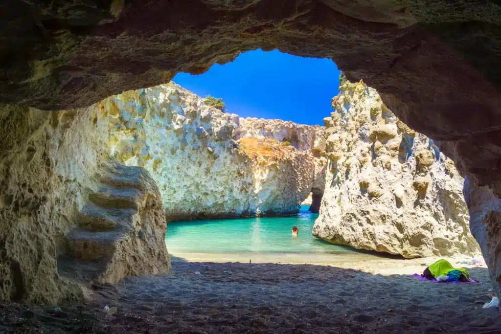 Papafragas Cave, Milos, Greece
