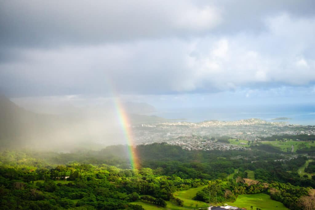 rainbow over Oahu