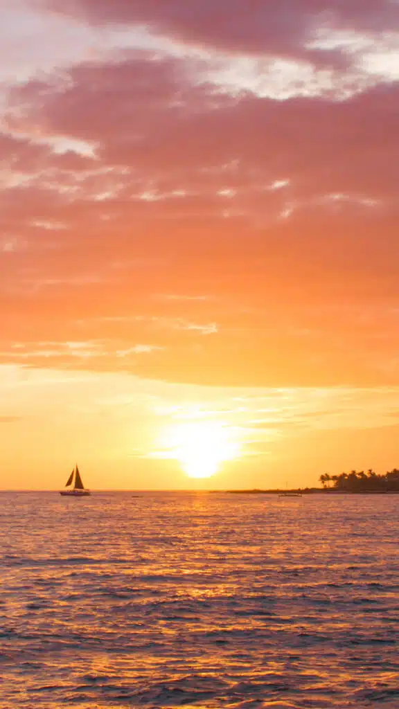 sunset in Kona, Hawaii