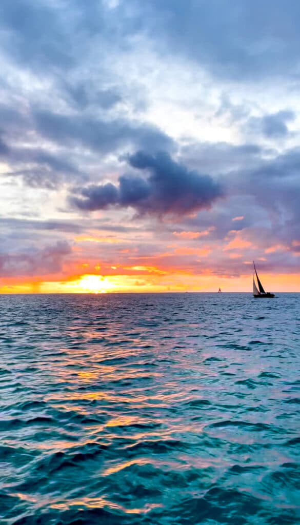 beautiful sunset on Waikiki