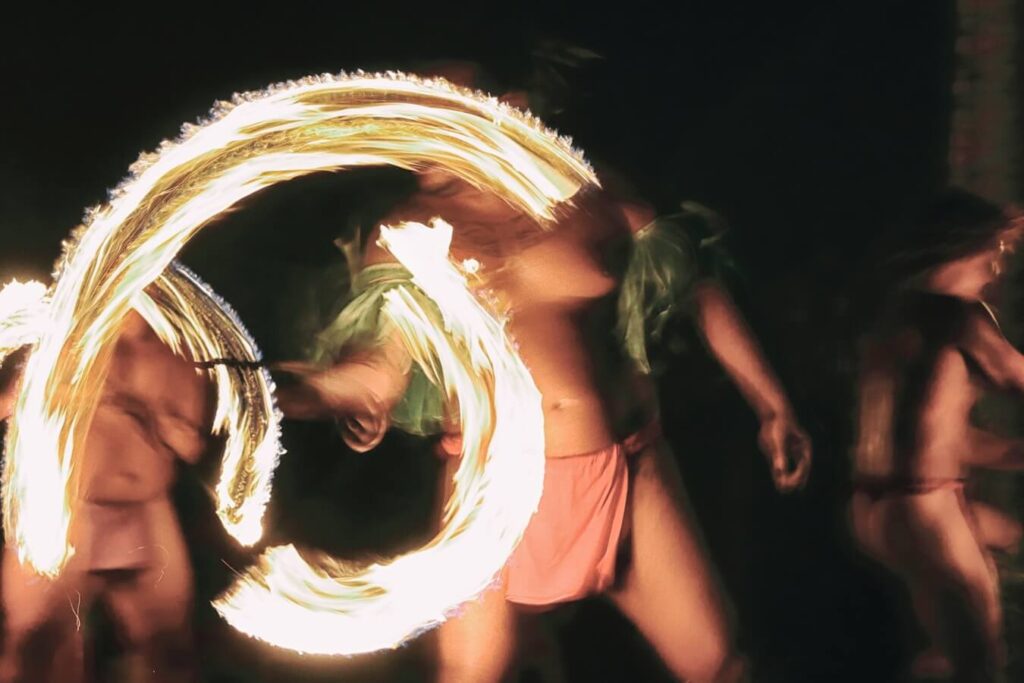 fire dance Luau Big Island