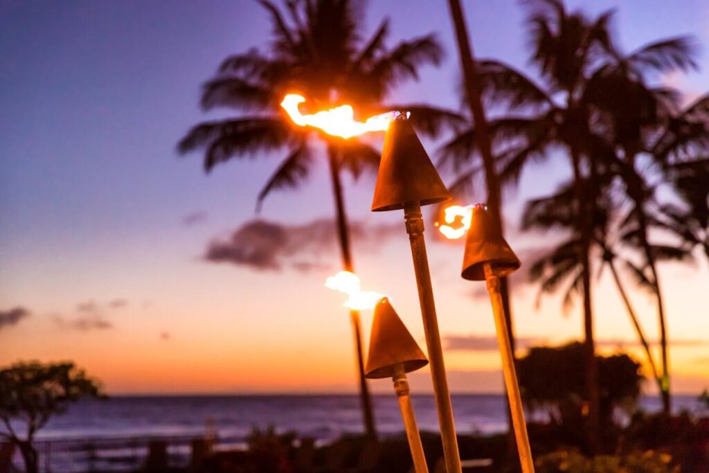Tiki torches Hawaii