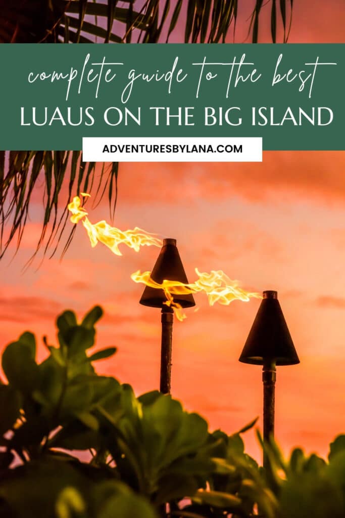 complete guide to the best luaus on the big island graphic