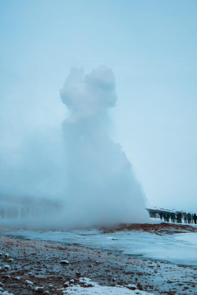 Geysir, Iceland in winter