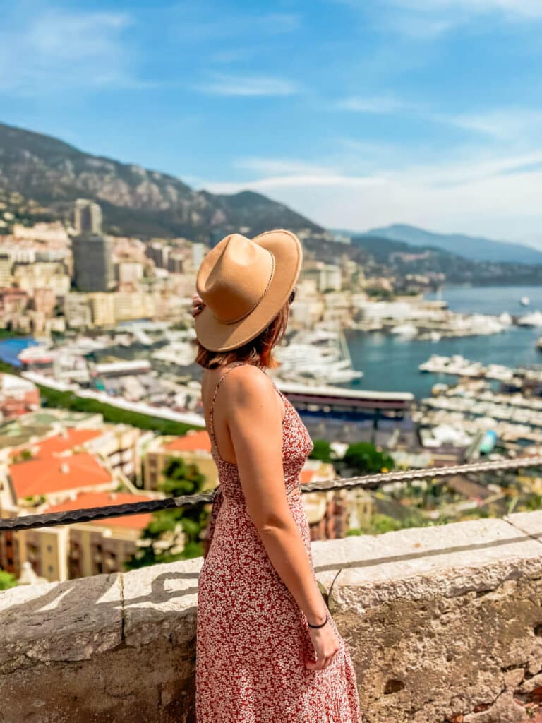 girl staring out at Monaco