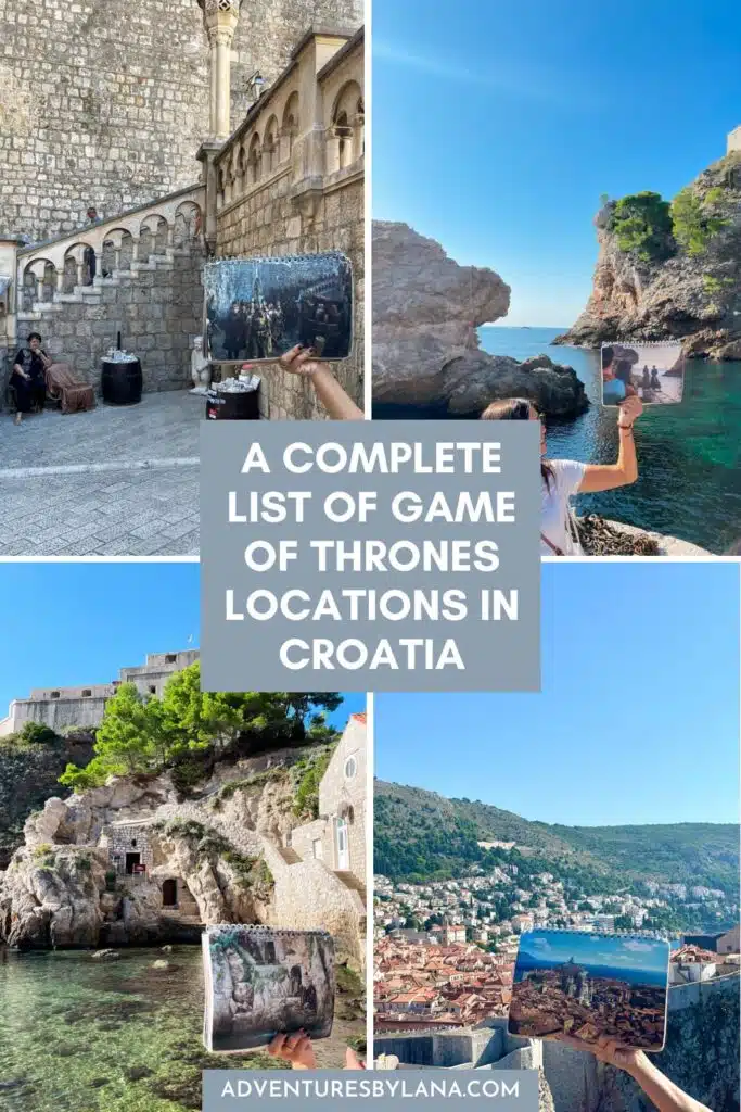 Game of Thrones Croatia Guide Graphic