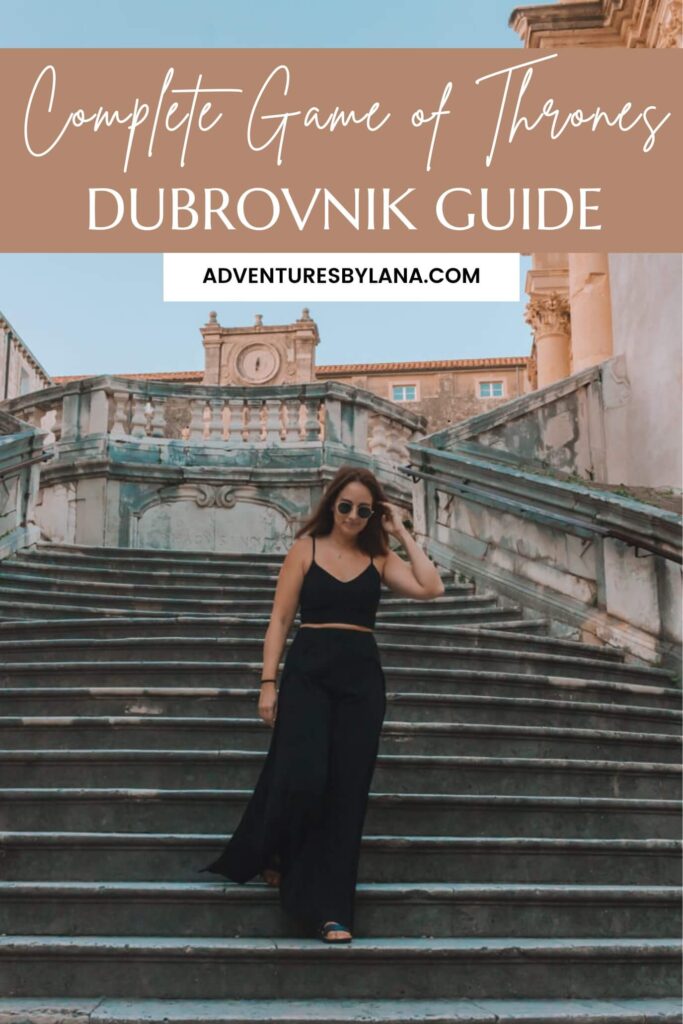 Game of Thrones Dubrovnik Guide Graphic