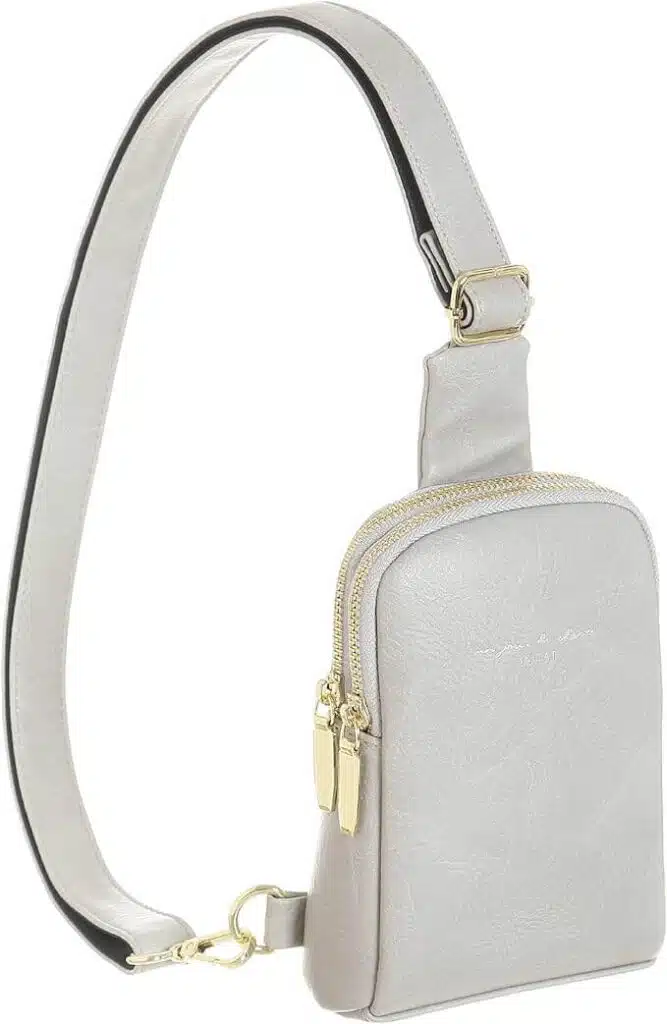 white cross body travel bag for Paris