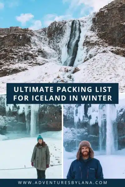 Iceland winter packing list graphic