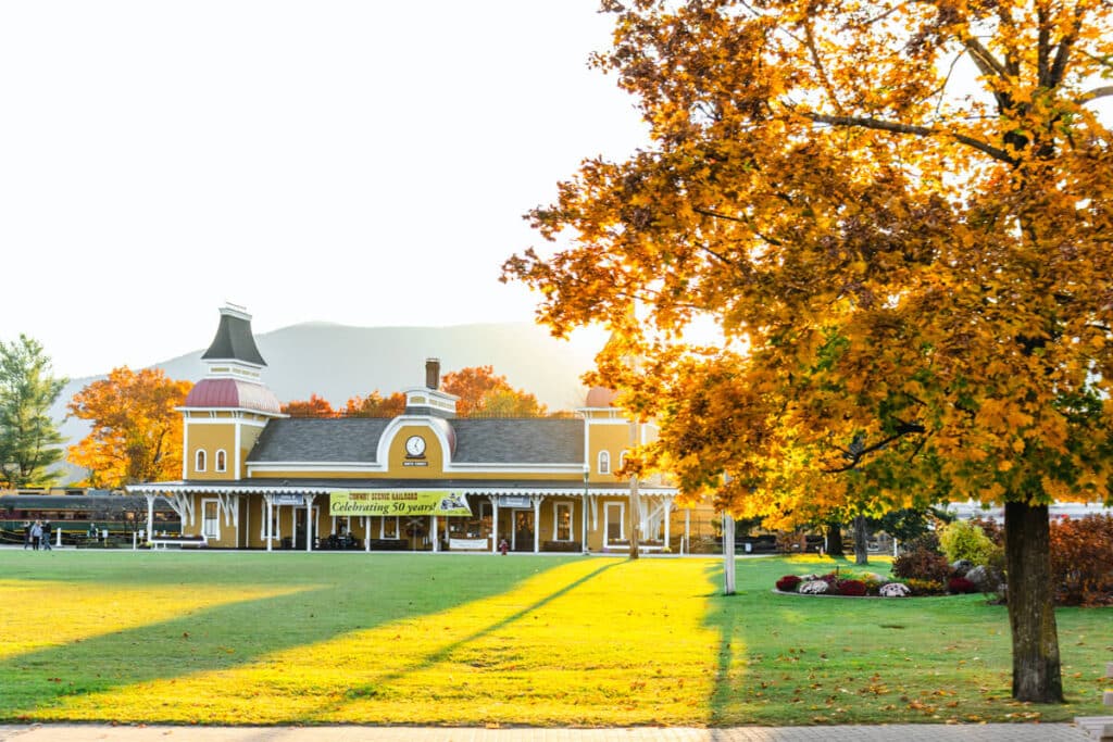 Conway Scenic Railroad station in conway, New Hampshire